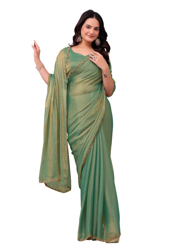 Green_Sheer_Embellished_Saree_For_Women