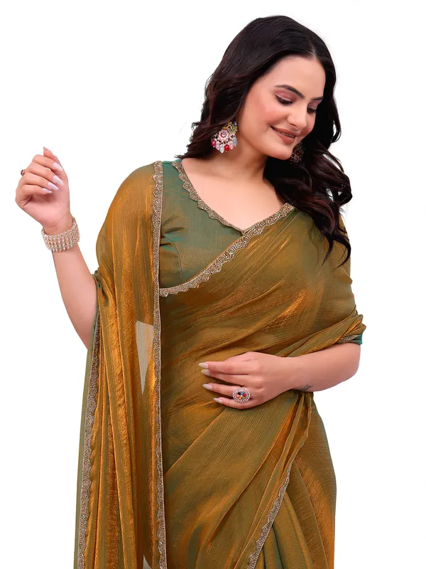 Olive_Georgette_Embellished_Saree_For_Women