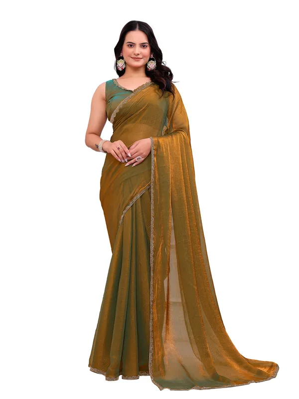 Olive_Georgette_Embellished_Saree_For_Women