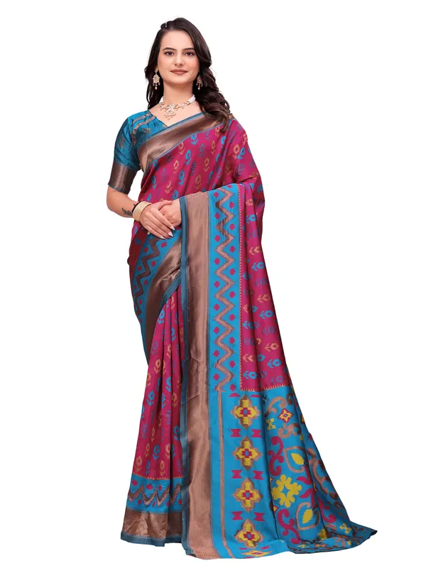 Multicolour_Woven_Printed_Saree_For_Women