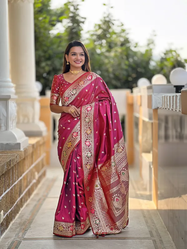 Magenta_Silk_Saree_for_Women
