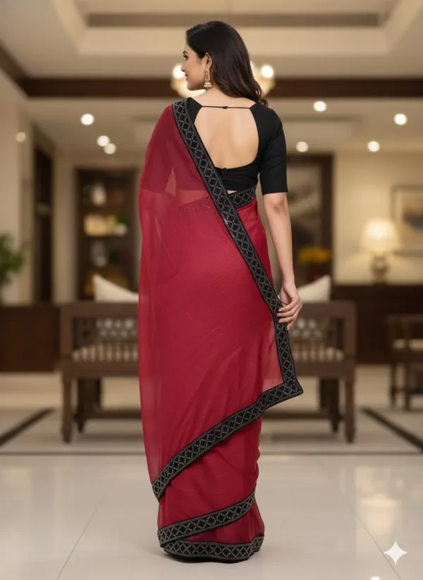 Maroon_Sheer_Border_Saree_for_Women