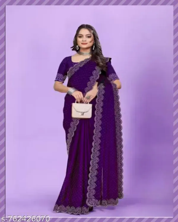 Purple_Embroidered_Saree_For_Women