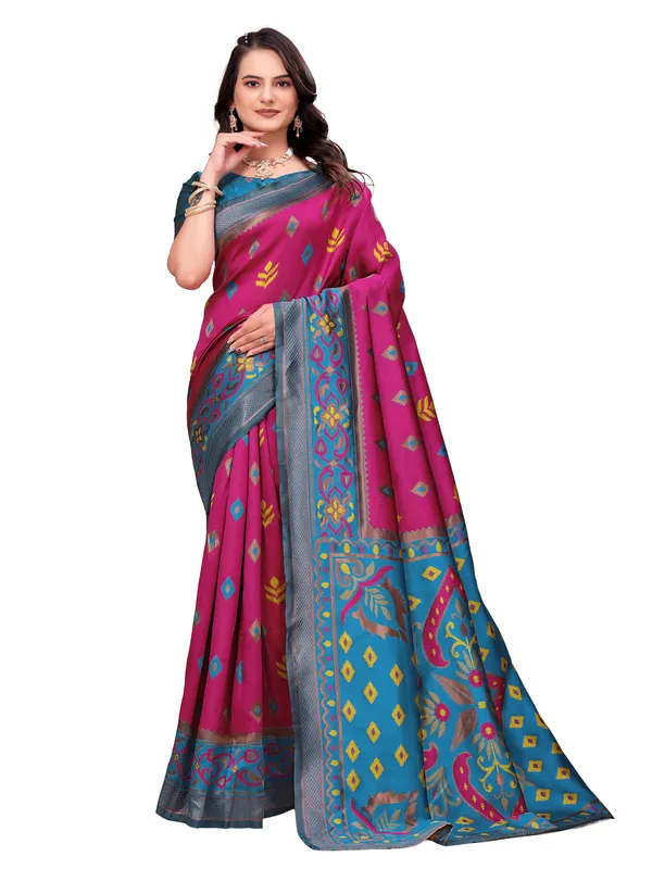 Magenta_Printed_Saree_for_Women