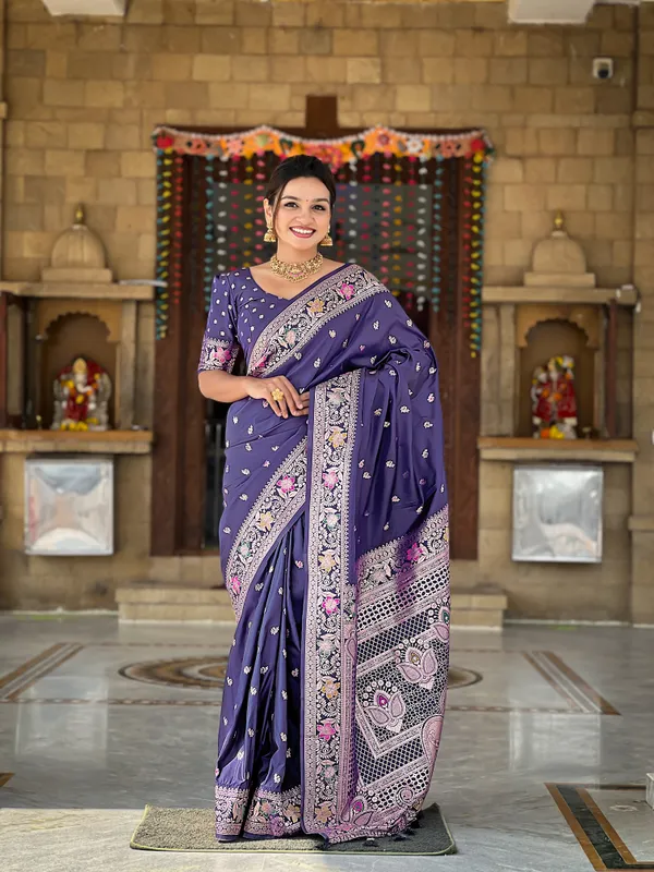 Purple_Printed_Saree_for_Women