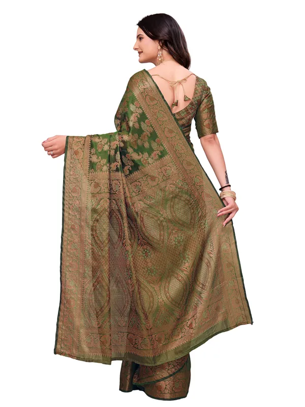 Green_Silk_Floral_Woven_Saree_For_Women