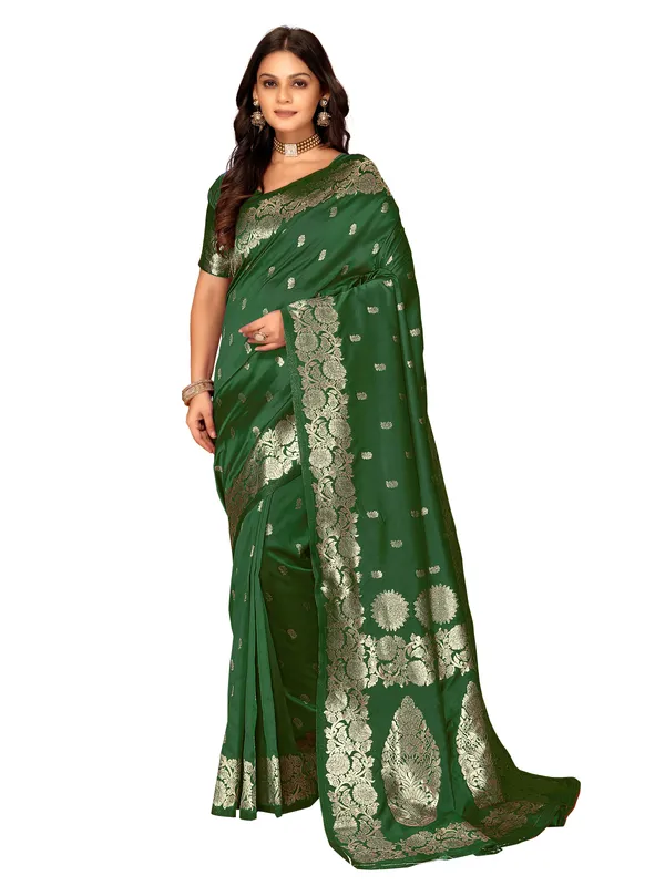 Green_Floral_Woven_Saree_for_Women