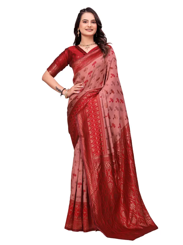 Pink_Woven_Silk_Saree_For_Women