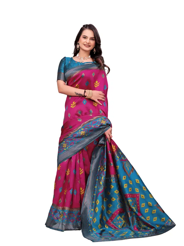 Magenta_Printed_Saree_for_Women