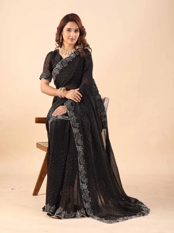 Black_Embellished_Saree_Set_for_Women