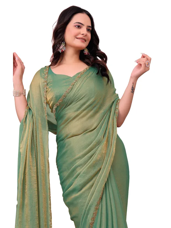 Green_Sheer_Embellished_Saree_For_Women
