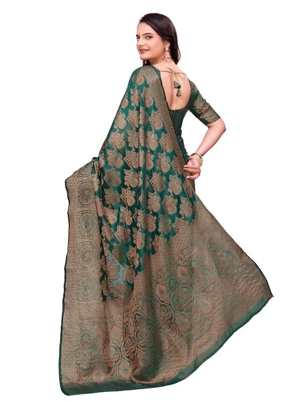 Green_Floral_Woven_Saree_For_Women