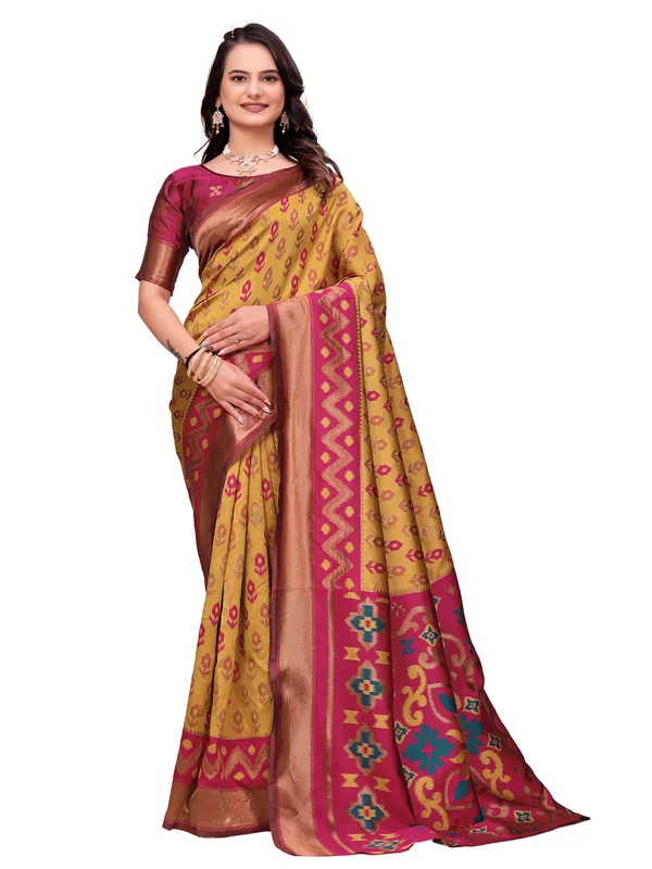 Mustard_Traditional_Printed_Saree_for_Women
