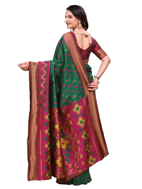 Green_Printed_Saree_for_Women