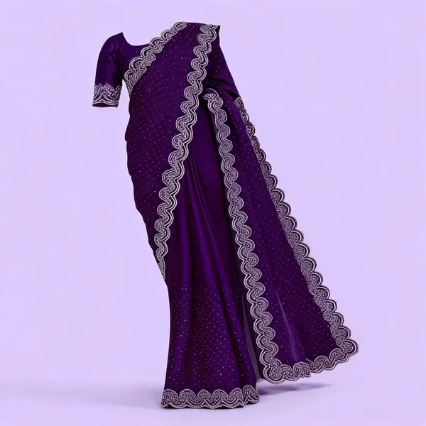 Purple_Embroidered_Saree_For_Women