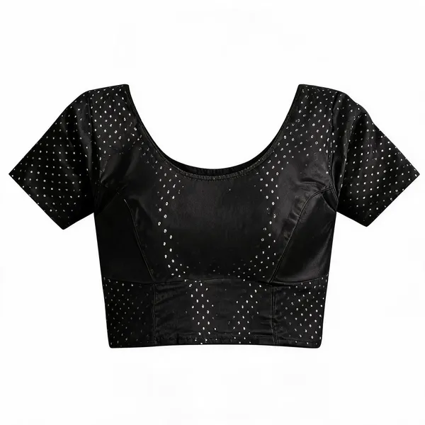 Black_Short_Sleeve_Saree_Blouse_for_Women