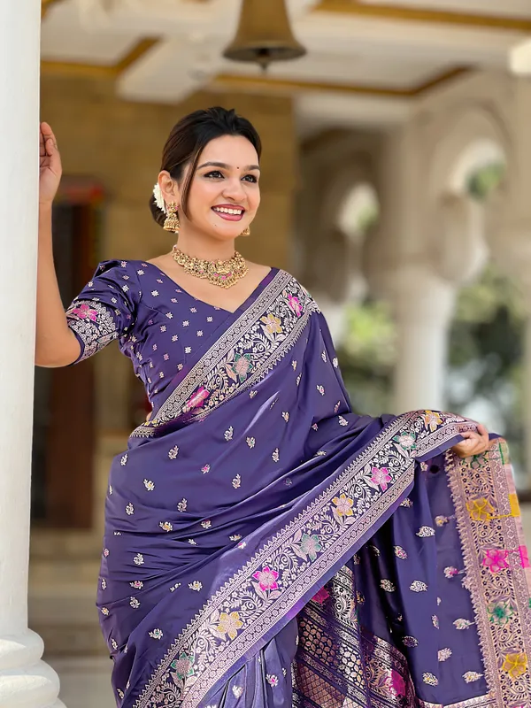 Purple_Printed_Saree_for_Women