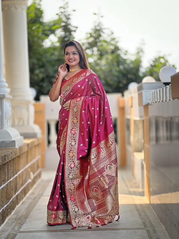 Magenta_Silk_Saree_for_Women