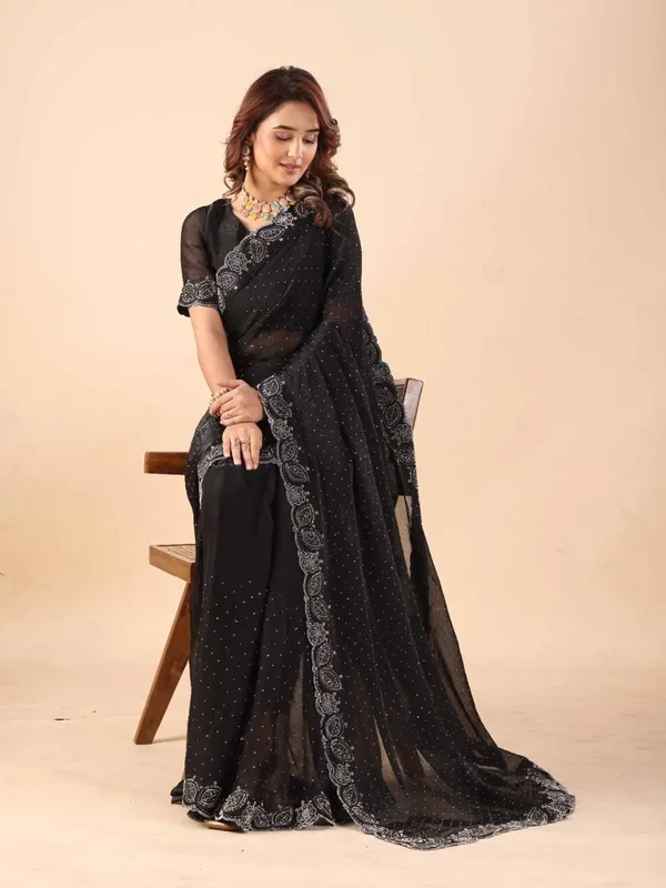 Black_Embellished_Saree_Set_for_Women