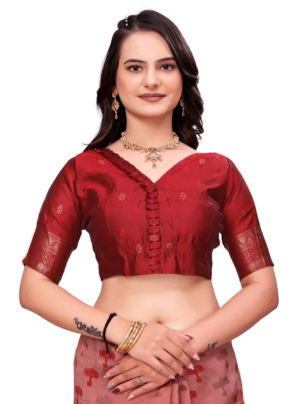 Pink_Woven_Silk_Saree_For_Women