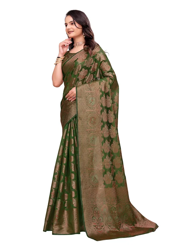 Green_Woven_Traditional_Saree_for_Women