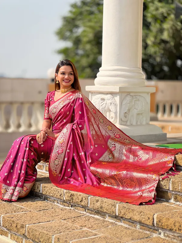 Magenta_Silk_Saree_for_Women
