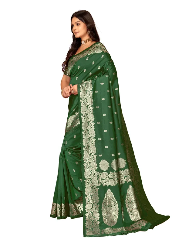 Green_Floral_Woven_Saree_for_Women