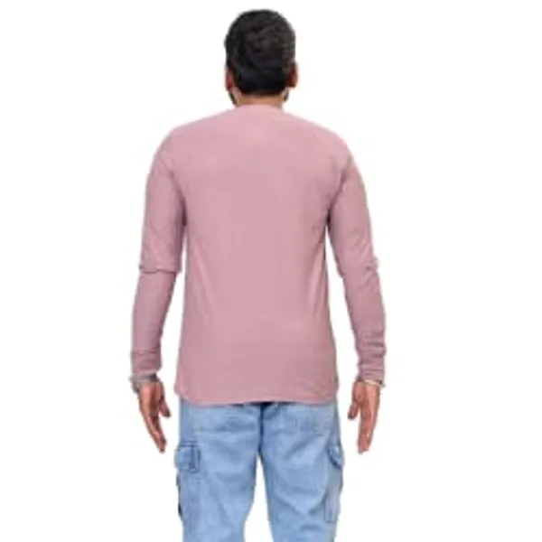 Pink_Casual_Full_Sleeve_T-Shirt_for_Men