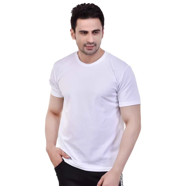 White_Dryfit_Regular_Fit_T-Shirt_For_Men