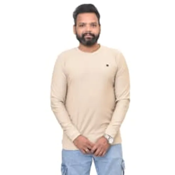 Beige_Full_Sleeve_T-Shirt_for_Men