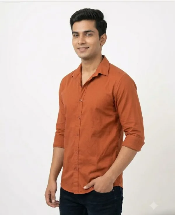 Orange_Regular_Fit_Casual_Shirt_for_Men