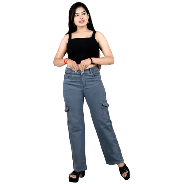 Grey_Denim_Straight_Fit_Cargo_Jeans_For_Women