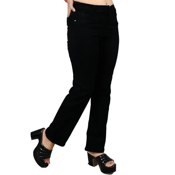 Black_Cotton_Lycra_Straight_Fit_Trousers_For_Women