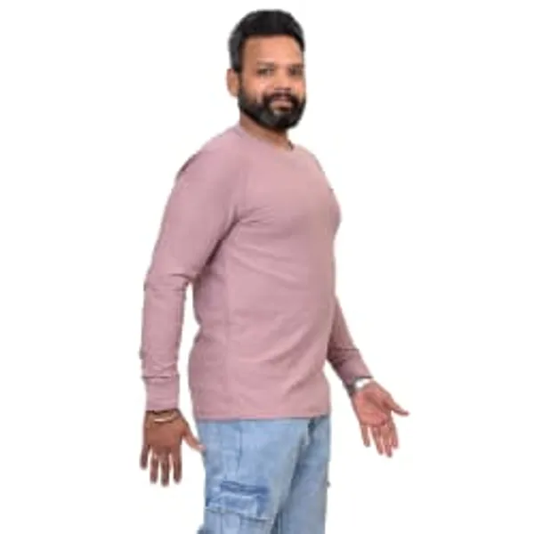 Pink_Casual_Full_Sleeve_T-Shirt_for_Men