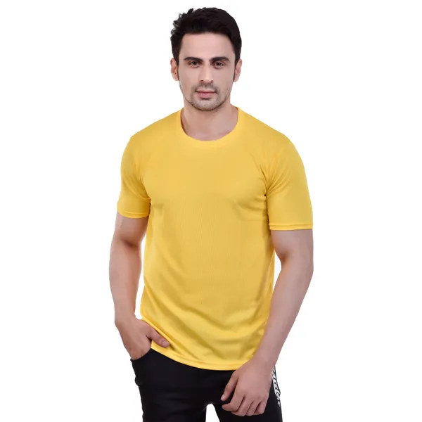Yellow_Dryfit_Regular_Fit_T-Shirt_For_Men