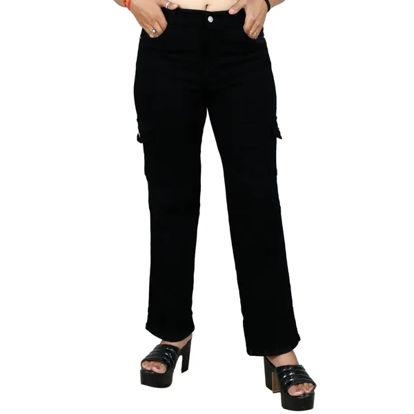 Black_Cotton_Lycra_High-Rise_Cargo_Jeans_For_Women
