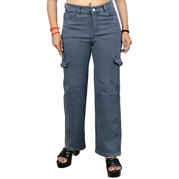Grey_Denim_Straight_Fit_Cargo_Jeans_For_Women