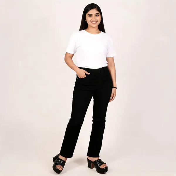 Black_Cotton_Lycra_Straight_Fit_Trousers_For_Women