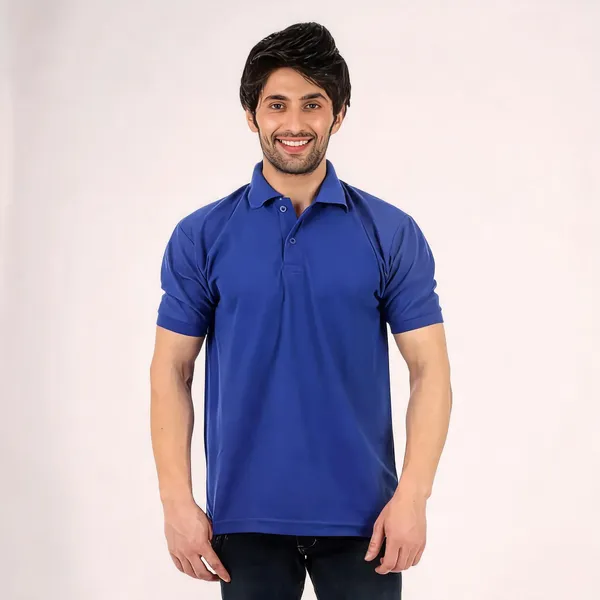 Blue_Cotton_Blend_Regular_Fit_Polo_T-Shirt_For_Men