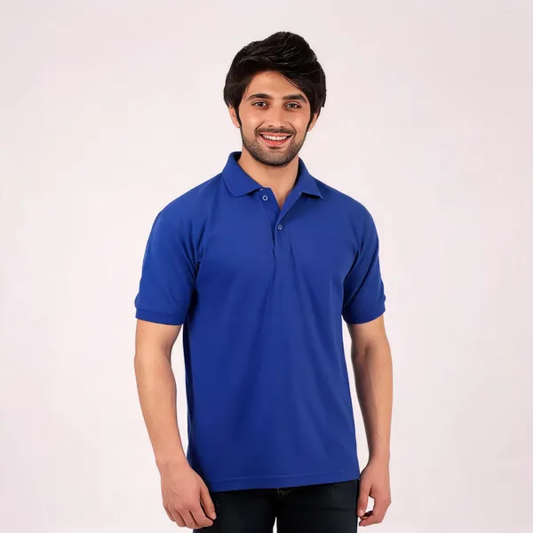 Blue_Cotton_Blend_Regular_Fit_Polo_T-Shirt_For_Men