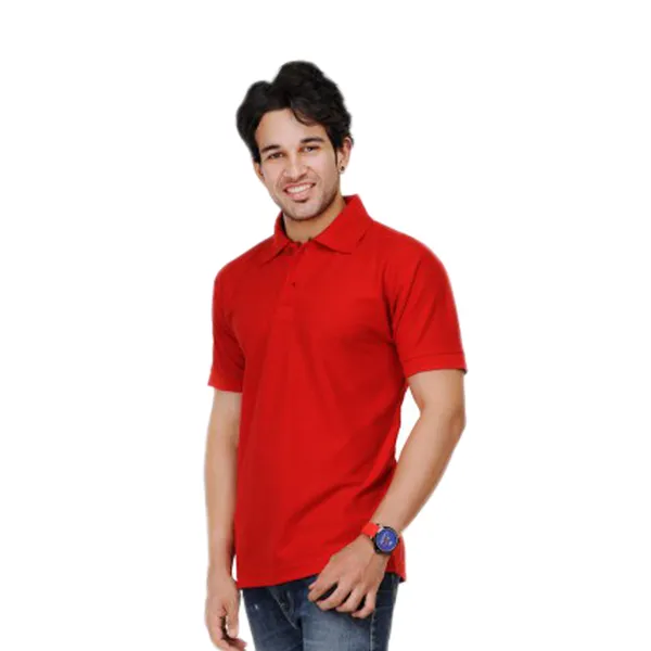 Red_Cotton_Blend_Regular_Fit_Polo_T-Shirt_For_Men