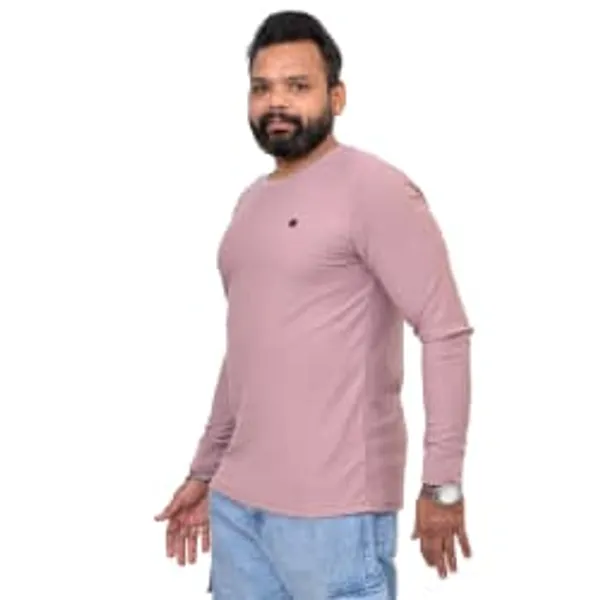 Pink_Casual_Full_Sleeve_T-Shirt_for_Men