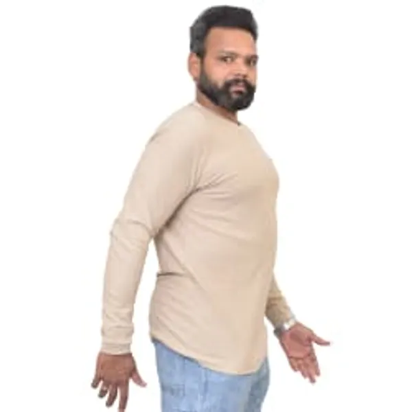 Beige_Full_Sleeve_T-Shirt_for_Men