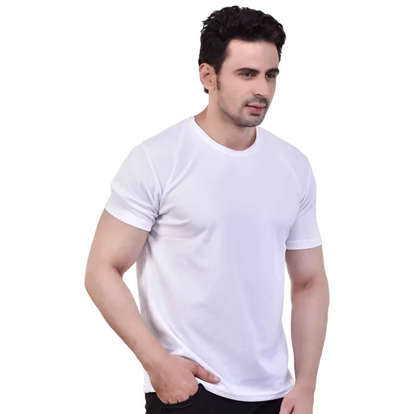 White_Dryfit_Regular_Fit_T-Shirt_For_Men