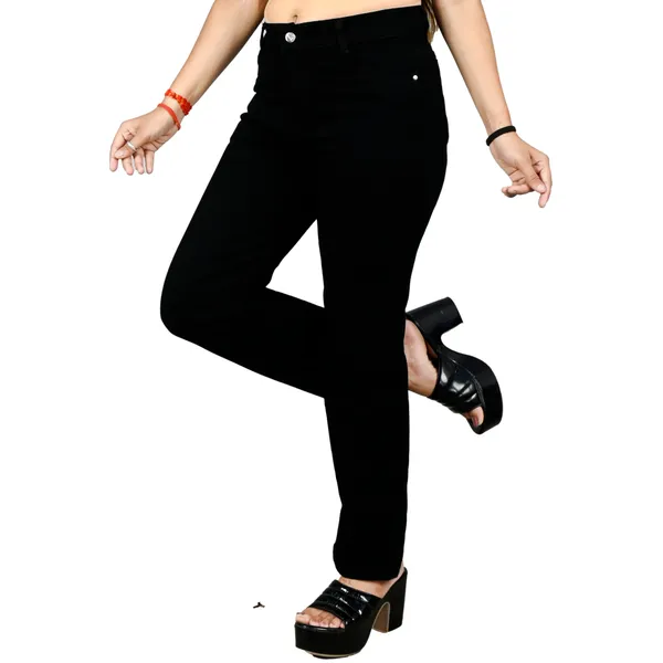 Black_Cotton_Lycra_Straight_Fit_Trousers_For_Women
