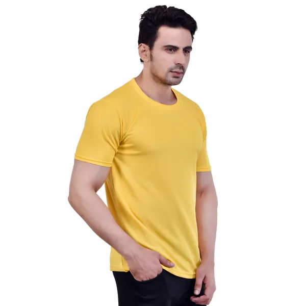Yellow_Dryfit_Regular_Fit_T-Shirt_For_Men