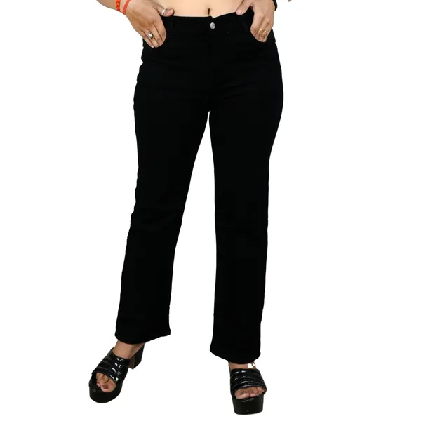 Black_Cotton_Lycra_Straight_Fit_Trousers_For_Women