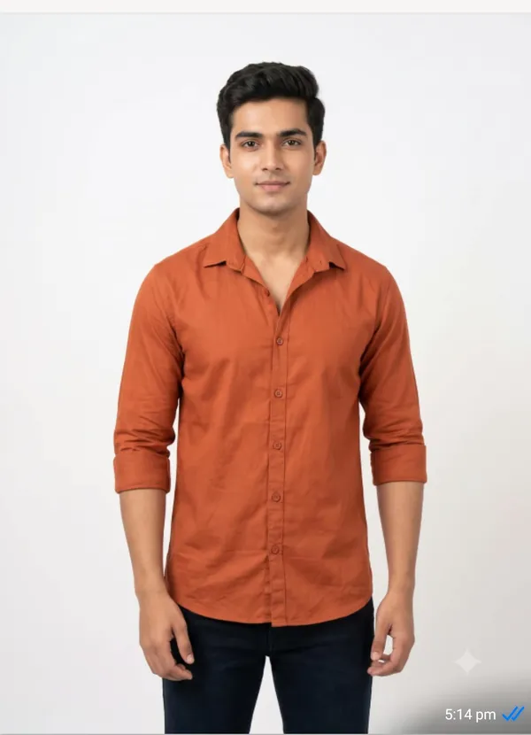 Orange_Regular_Fit_Casual_Shirt_for_Men
