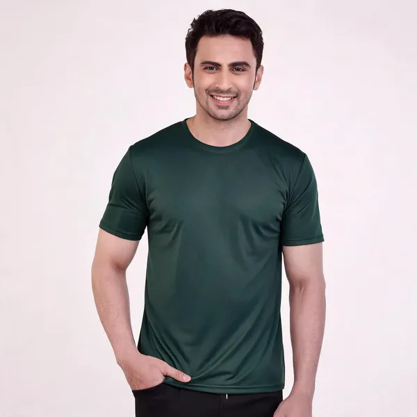 Dark_Green_Dryfit_Regular_Fit_T-Shirt_For_Men