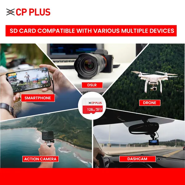 Cp_Plus_128gb_Microsdxc_Memory_Card_Grade_Uhs_3_Class_10_Up_To_70_Mbps_Reading_30_Mbps_Writing_Speed_With_High_Performance_Of_Data_Transfer_Lower_Power_Consumption_For_Portable_Devices